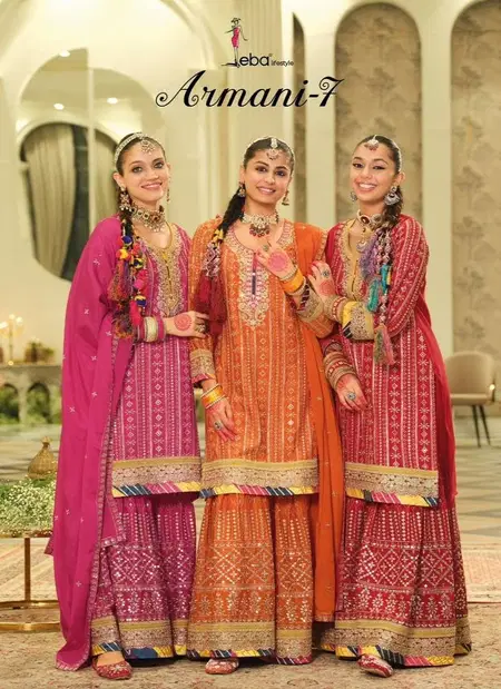 Armani Vol 7 By Eba Chinon Readymade Suits Wholesale Price In Surat
